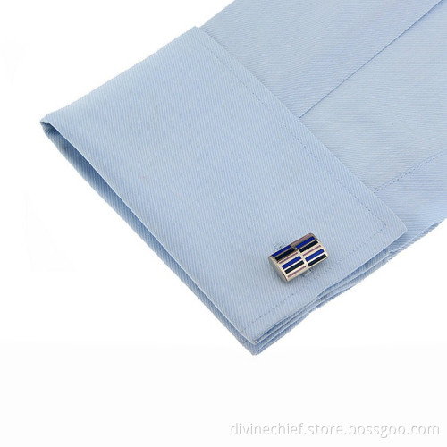 Fashion Stripe Enamel Cufflinks, Custom Cufflinks For Mens Shirts